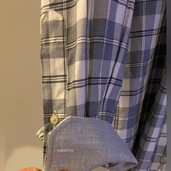 BLACK Saks Fifth Avenue SLIM FIT men’s large button up shirt - Picture 3 of 7